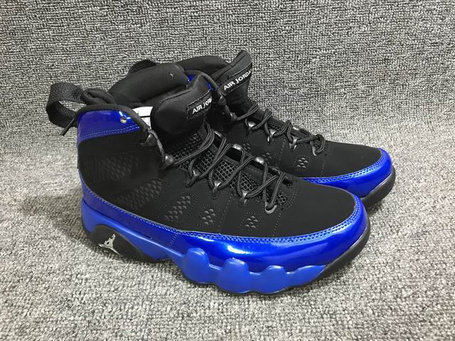 Air Jordan 9 AJ IX Men's Basketball Shoes Black Blue-21 - Click Image to Close